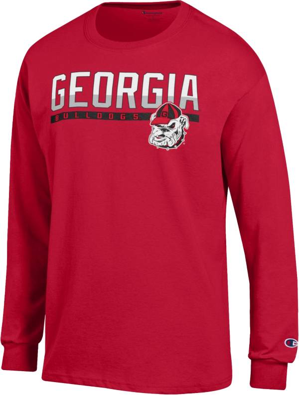 Champion Youth Georgia Bulldogs Red Long Sleeve Jersey T-Shirt