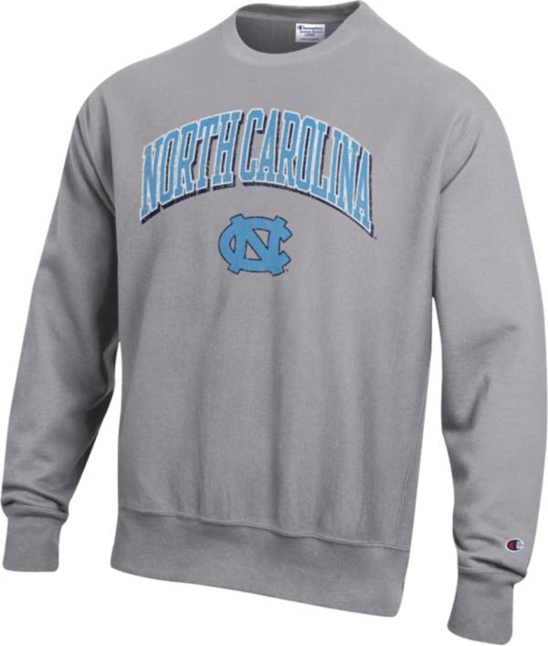 Champion Men's North Carolina Tar Heels Grey Pullover Crew Sweatshirt product image