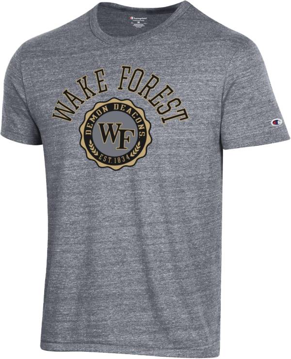 Champion Men's Wake Forest Demon Deacons Grey Triblend T-Shirt