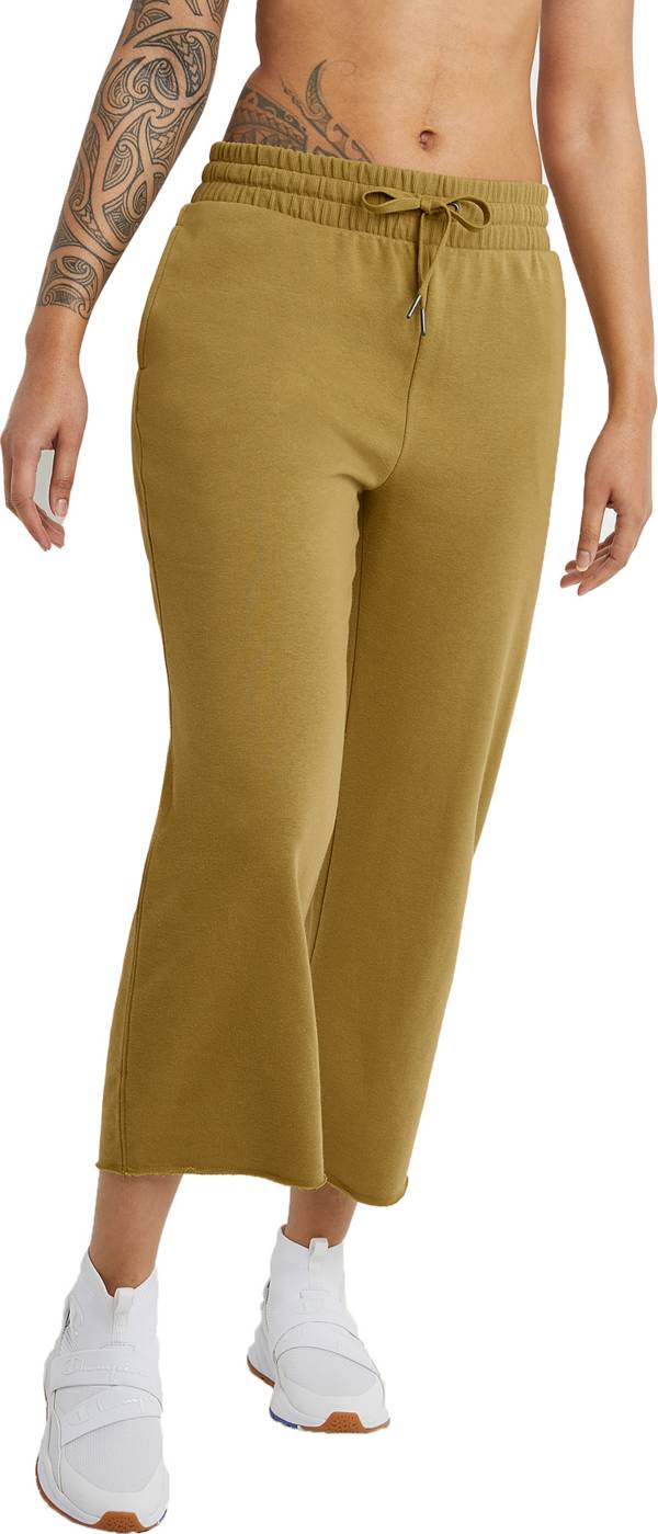 Champion Women's French Terry Wide-Leg Cropped Pants