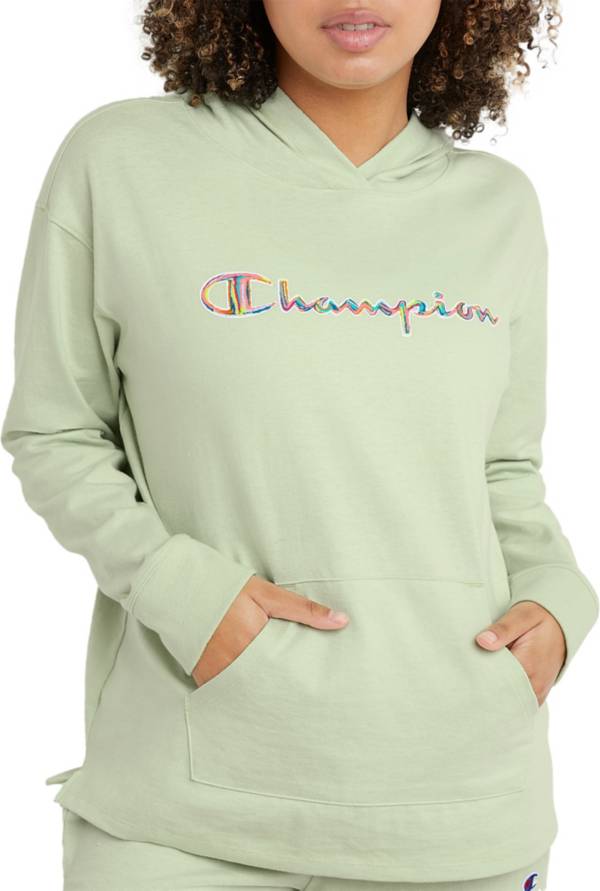 Champion Women's Middleweight Brush Stroke Script Logo T-Shirt Hoodie