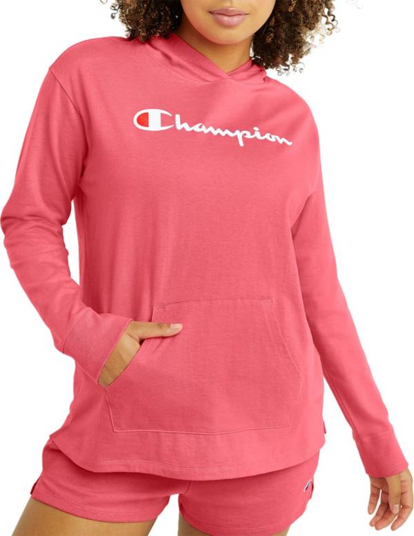 Champion Women's Midweight Jersey Script Logo Hoodie