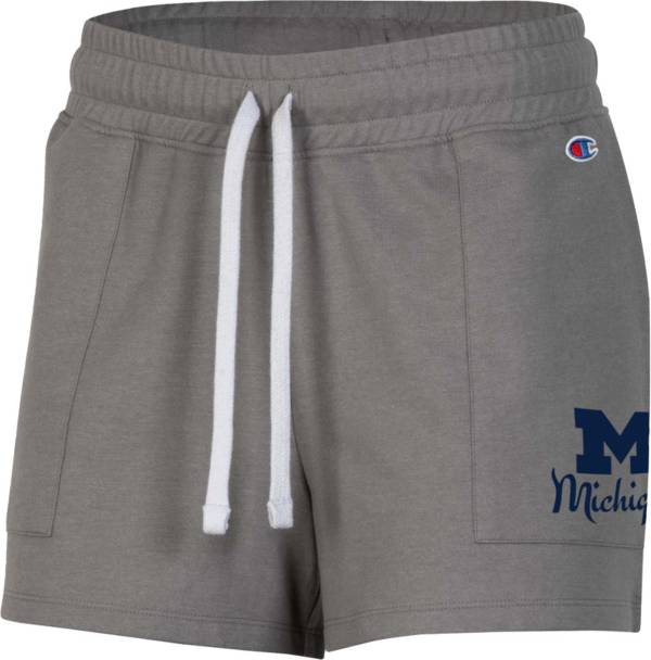 Champion Women's Michigan Wolverines Gray French Terry Shorts