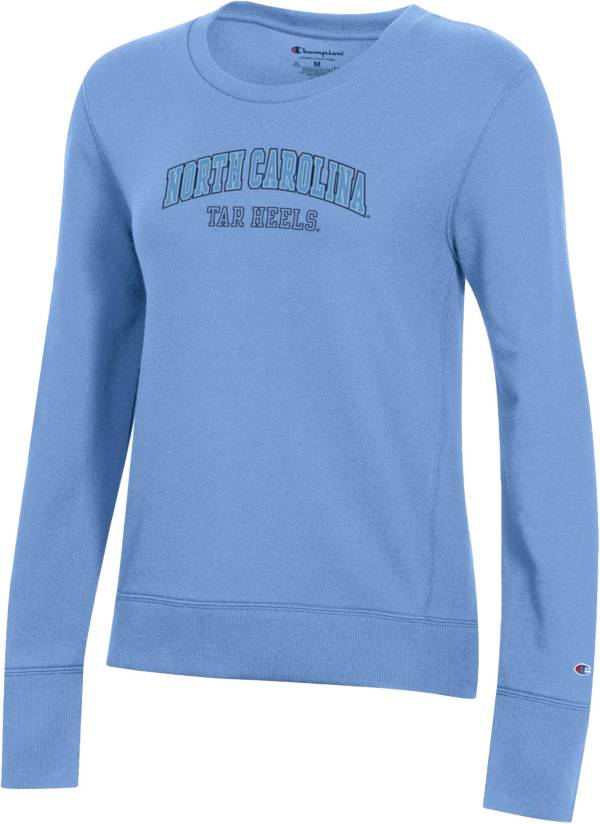 Champion Women's North Carolina Tar Heels Carolina Blue Pullover Crew Sweatshirt