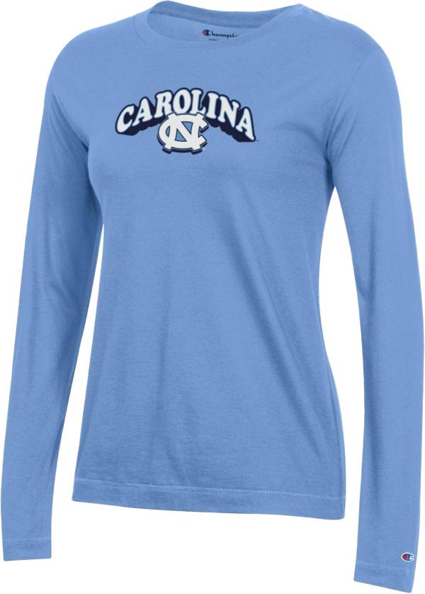 Champion Women's North Carolina Tar Heels Carolina Blue Logo Long ...