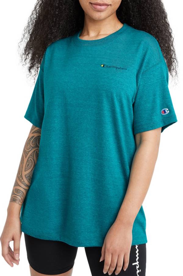 Champion Women's Powerbend Embroidered Script Logo Oversized T-Shirt