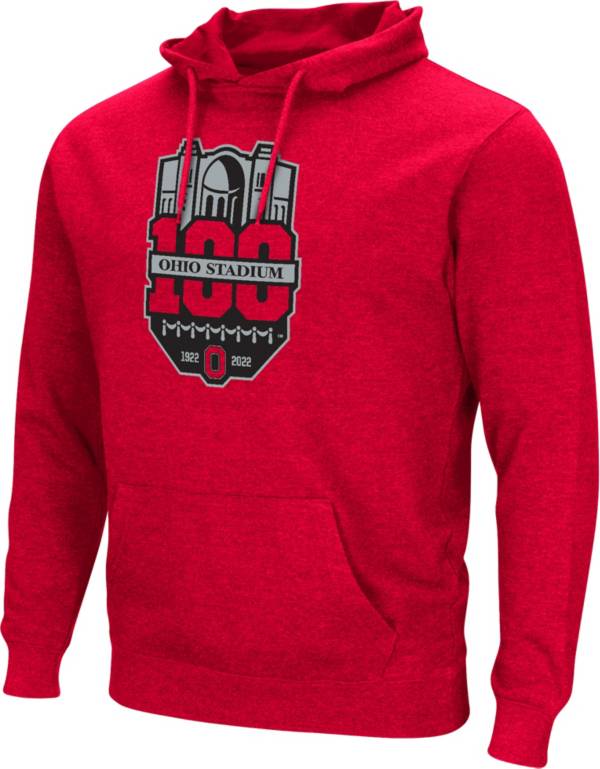 Colosseum Men's Ohio State Buckeyes Scarlet 100th Anniversary of The Shoe Hoodie