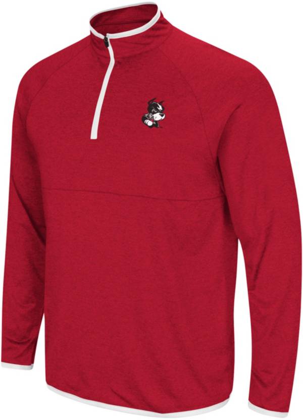Colosseum Men's Boston Terriers Red Rival 1/4 Zip Jacket product image
