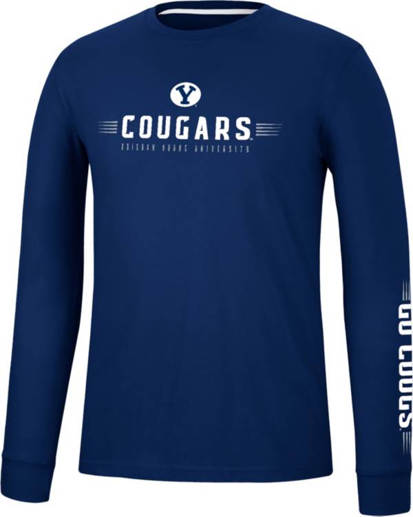 Colosseum Men's BYU Cougars Blue Spackler Longsleeve T-Shirt product image
