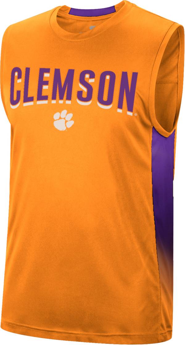 Colosseum Men's Clemson Tigers Orange Hollywood Sleeveless T-Shirt