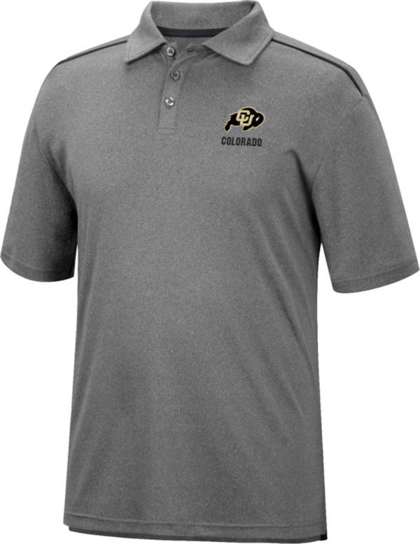 Colosseum Men's Colorado Buffaloes Gray Polo