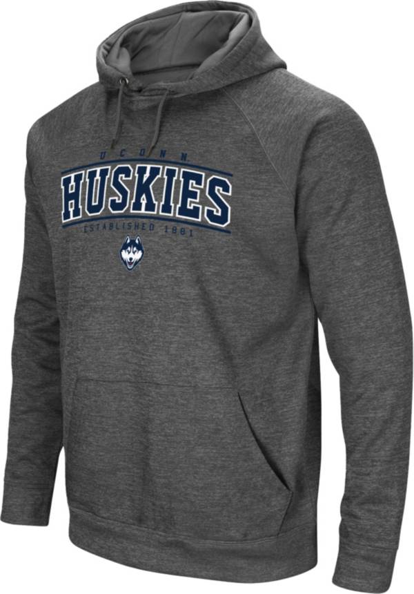 Colosseum Men's UConn Huskies Heather Charcoal Cloverleaf Hoodie