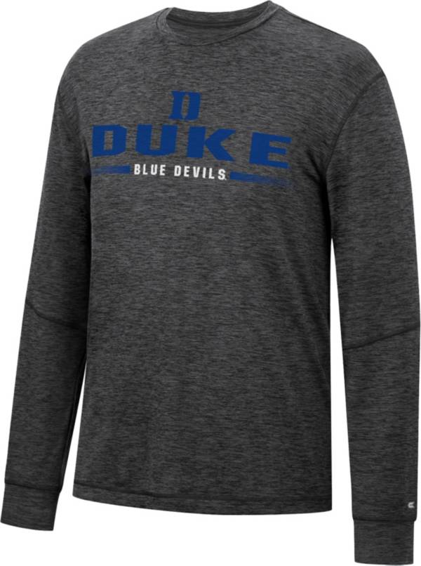 Colosseum Men's Duke Blue Devils Black Tournament Long Sleeve T-Shirt