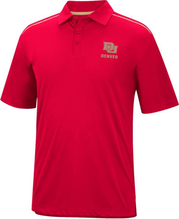 Colosseum Men's Denver Pioneers Crimson Polo