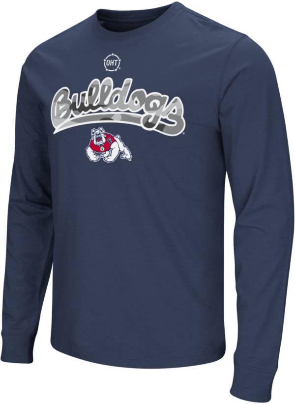 Colosseum Men's Fresno State Bulldogs Blue Playbook Longsleeve T-Shirt