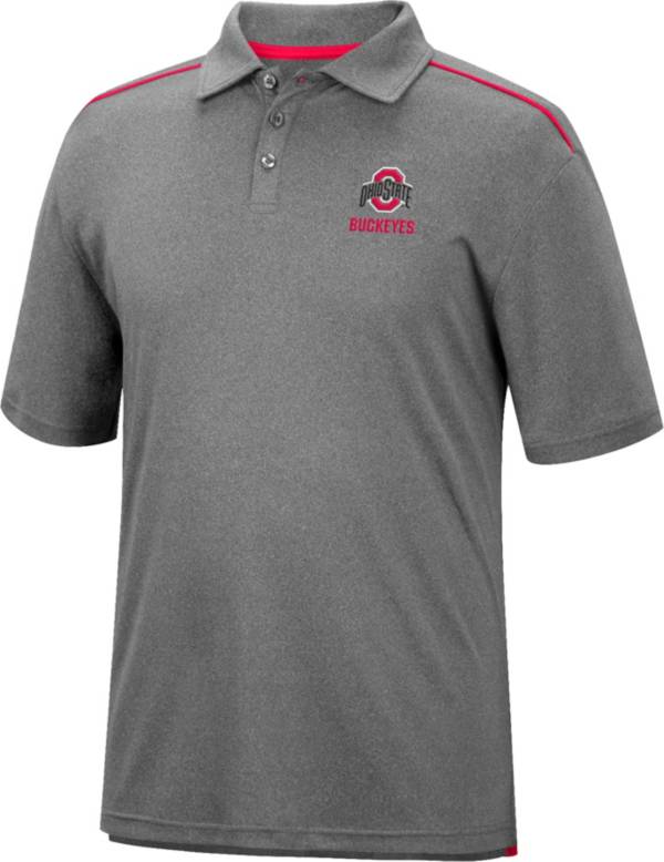 Colosseum Men's Ohio State Buckeyes Gray Polo