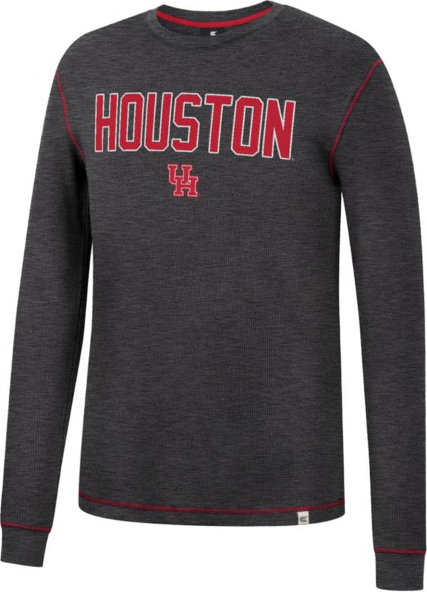 Colosseum Men's Houston Cougars Grey Therma Longsleeve T-Shirt product image