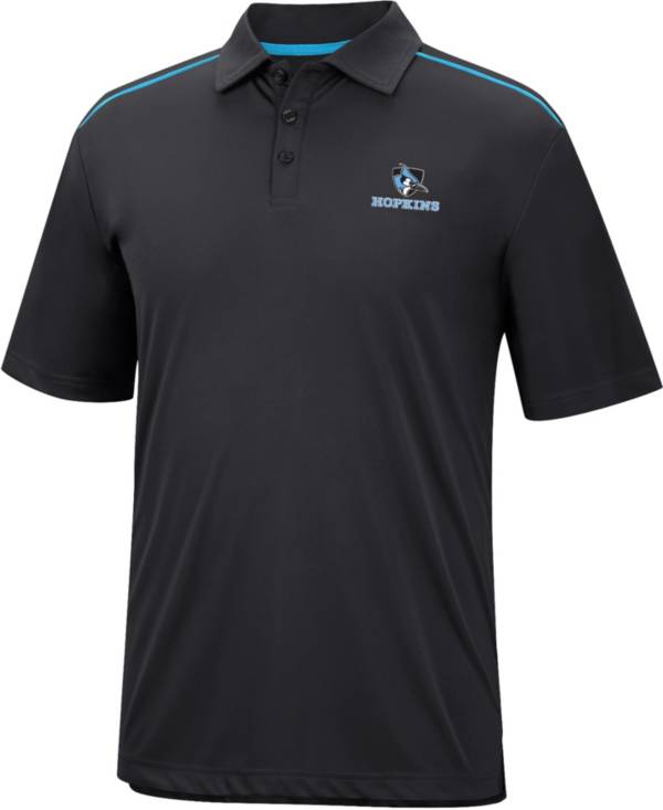 Colosseum Men's Johns Hopkins Blue Jays Black Polo