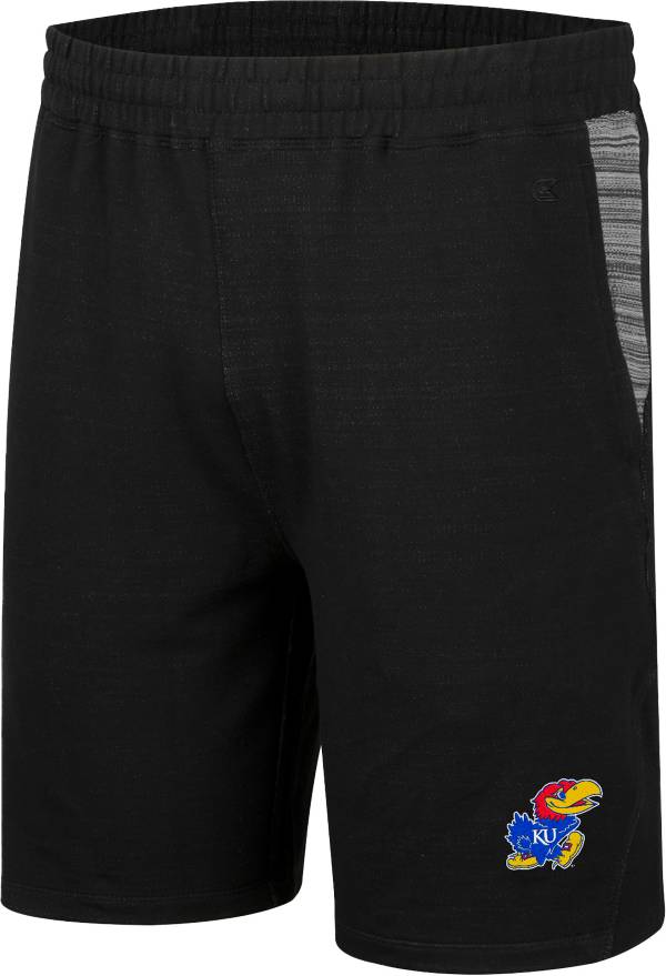 Colosseum Men's Kansas Jayhawks Black Thunder Fleece Shorts product image
