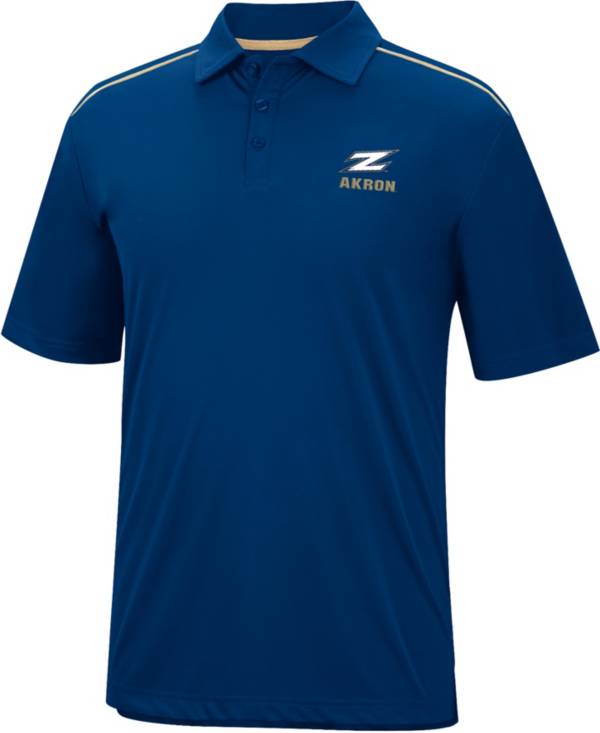 Colosseum Men's Akron Zips Navy Polo