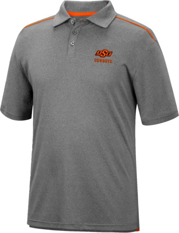 Colosseum Men's Oklahoma State Cowboys Gray Polo