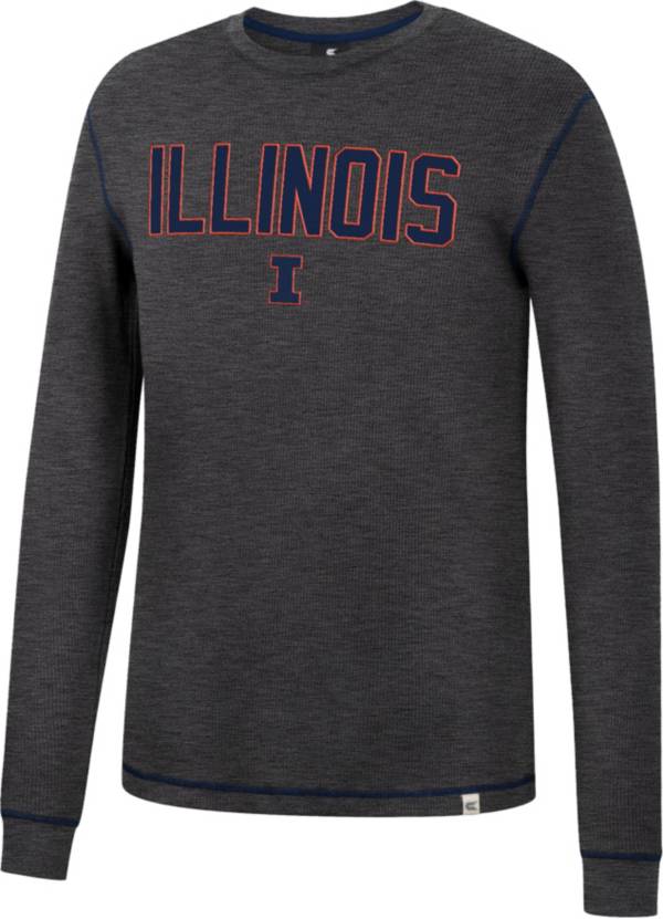 Colosseum Men's Illinois Fighting Illini Grey Therma Longsleeve T-Shirt product image