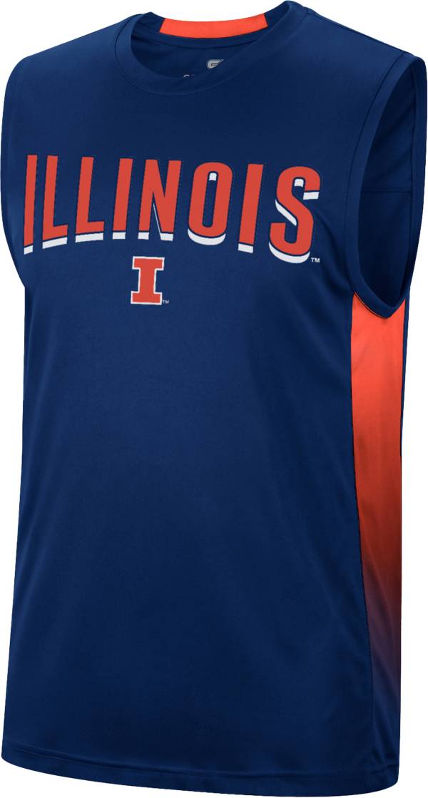 Colosseum Men's Illinois Fighting Illini Blue Hollywood Sleeveless T-Shirt