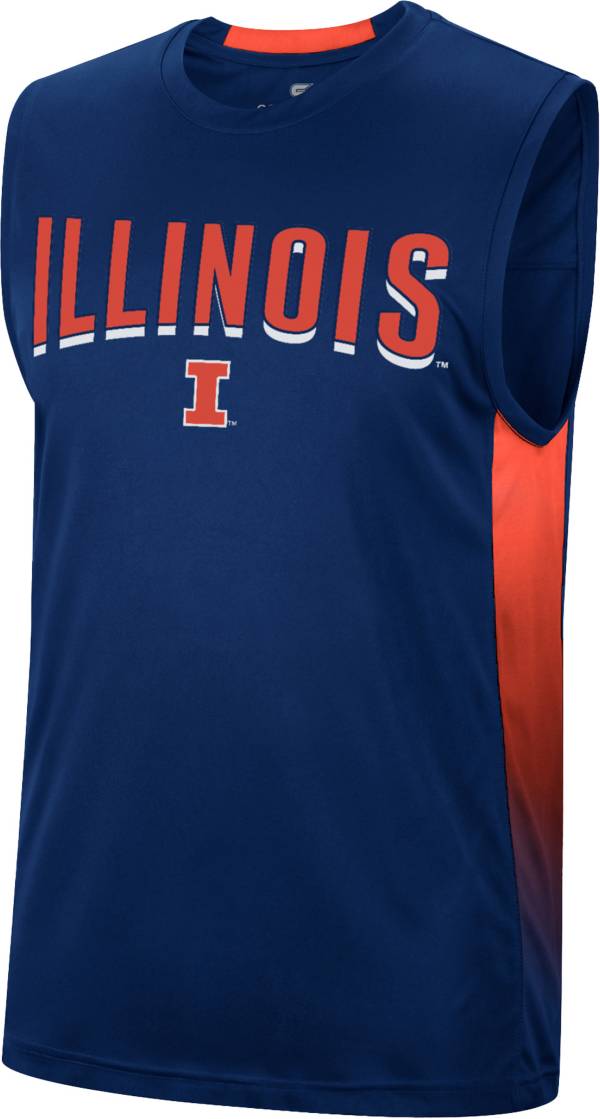Colosseum Men's Illinois Fighting Illini Blue Hollywood Sleeveless T-Shirt product image