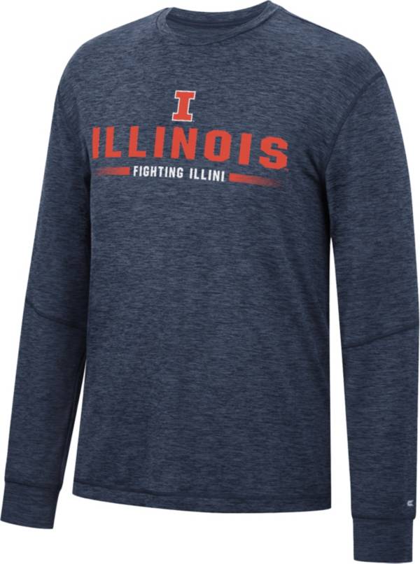 Colosseum Men's Illinois Fighting Illini Blue Tournament Long Sleeve T-Shirt