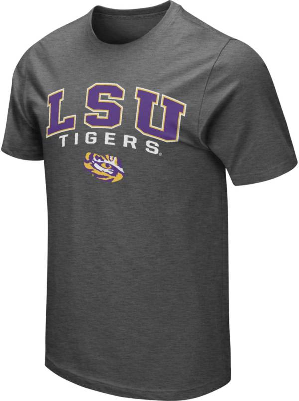 Colosseum Men's LSU Tigers Grey Tournament Long Sleeve T-Shirt