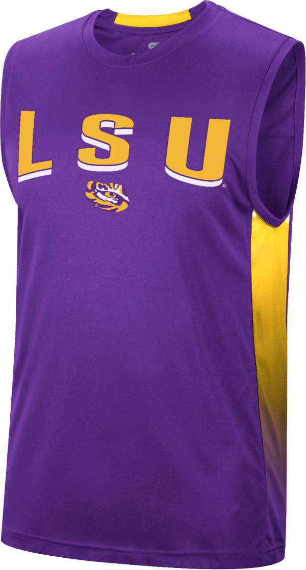 Colosseum Men's LSU Tigers Purple Hollywood Sleeveless T-Shirt