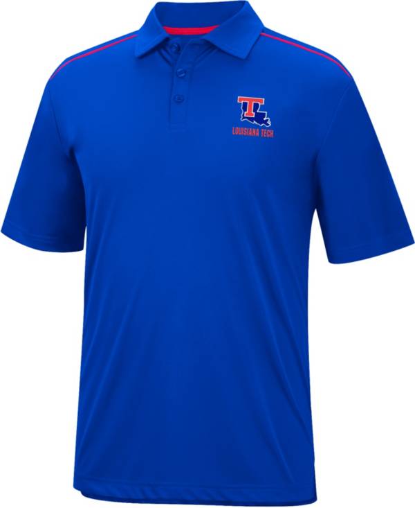 Colosseum Men's Louisiana Tech Bulldogs Blue Polo