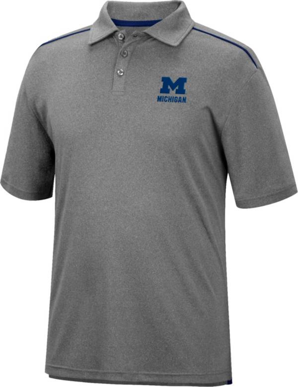 Colosseum Men's Michigan Wolverines Gray Polo
