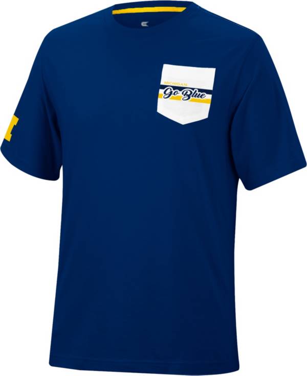 Colosseum Men's Michigan Wolverines Blue League Game T-Shirt