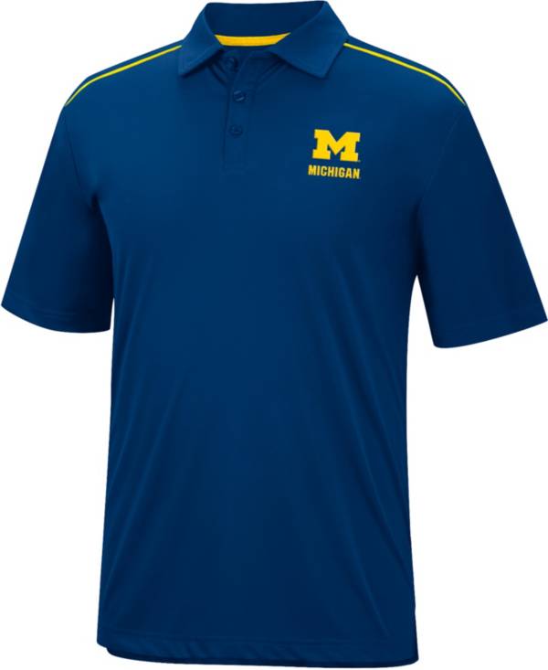 Colosseum Men's Michigan Wolverines Blue Polo