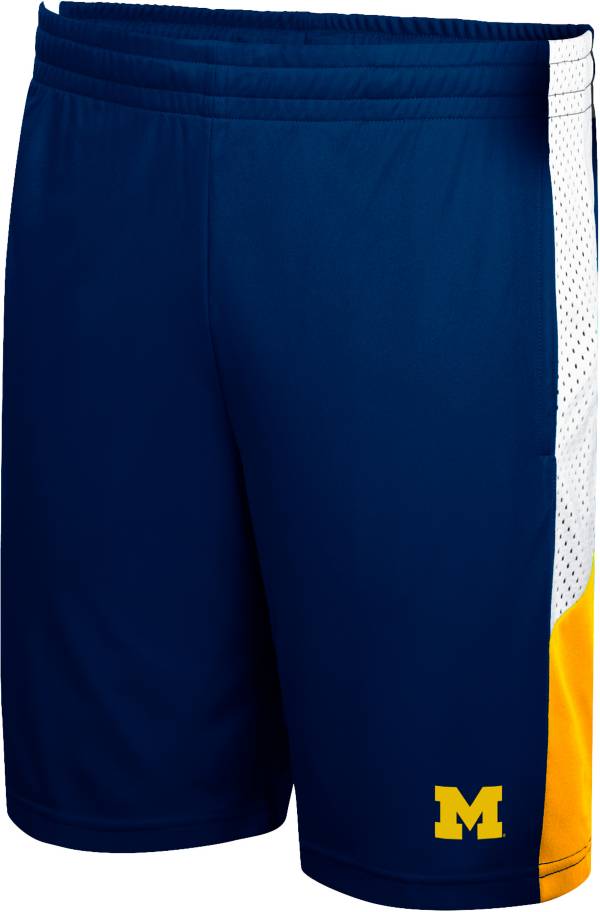 Colosseum Men's Michigan Wolverines Blue Basketball Shorts