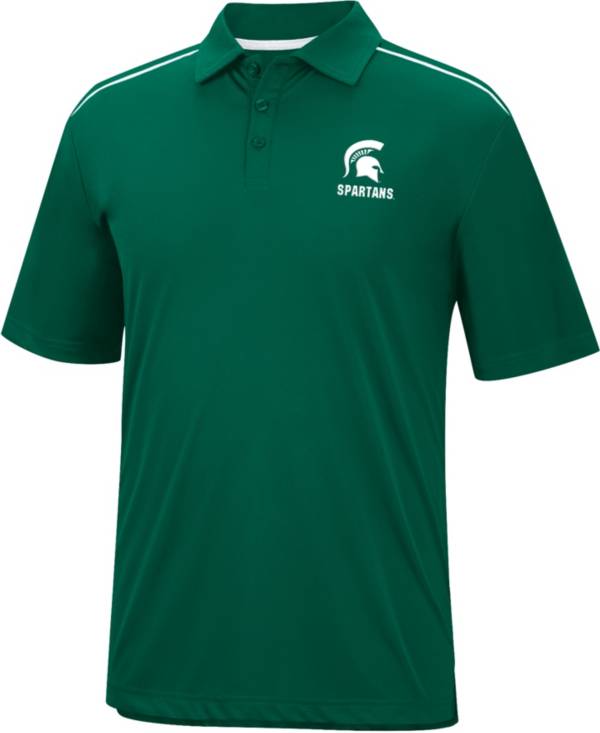 Colosseum Men's Michigan State Spartans Green Polo