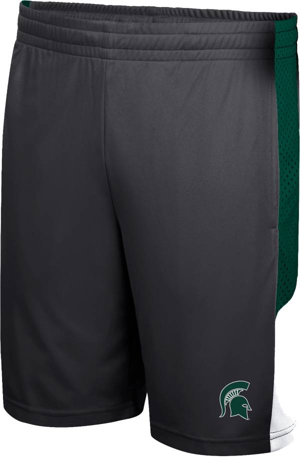 Colosseum Men's Michigan State Spartans Green Basketball Shorts