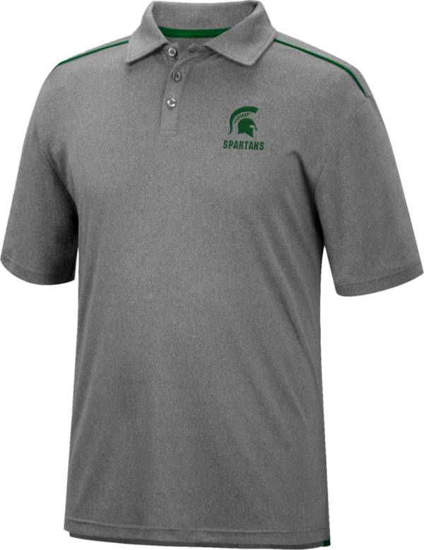 Colosseum Men's Michigan State Spartans Gray Polo