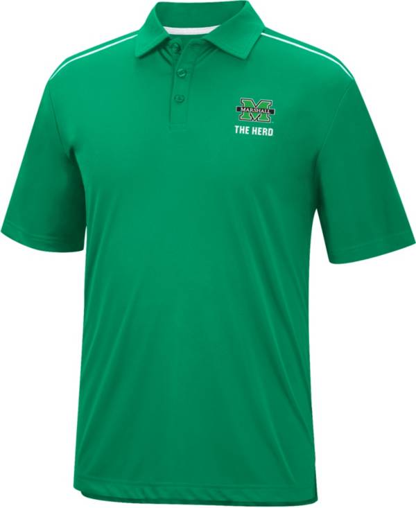 Colosseum Men's Marshall Thundering Herd Green Polo