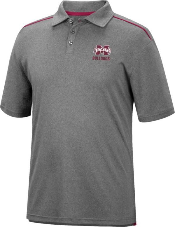 Colosseum Men's Mississippi State Bulldogs Gray Polo