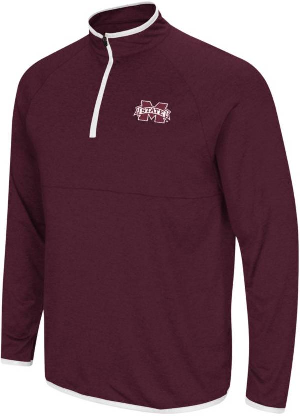Colosseum Men's Mississippi State Bulldogs Maroon Rival 1/4 Zip Jacket product image