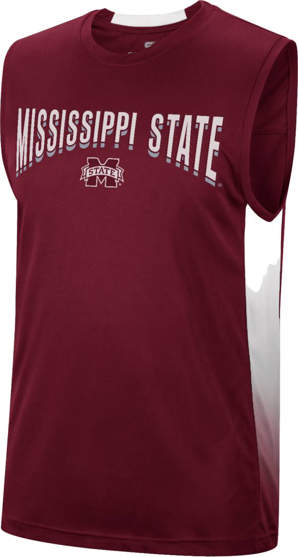 Colosseum Men's Mississippi State Bulldogs Maroon Hollywood Sleeveless T-Shirt product image