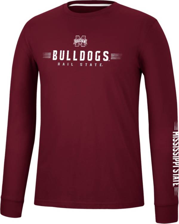 Colosseum Men's Mississippi State Bulldogs Maroon Spackler Longsleeve T-Shirt product image