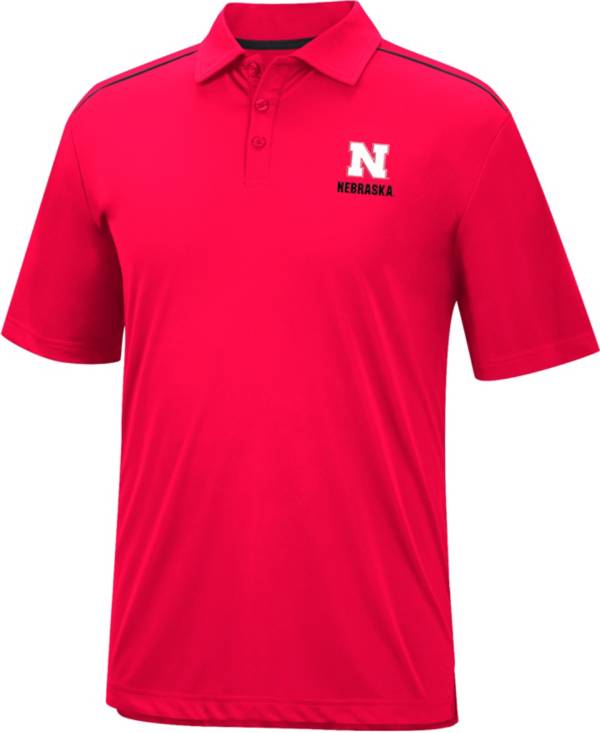 Colosseum Men's Nebraska Cornhuskers Scarlet Polo