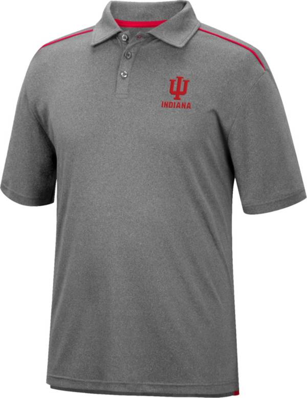 Colosseum Men's Indiana Hoosiers Gray Polo