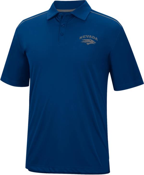 Colosseum Men's Nevada Wolf Pack Blue Polo