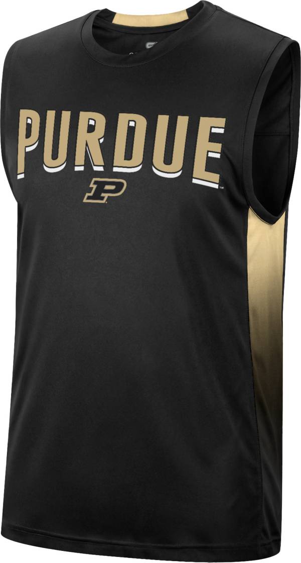 Colosseum Men's Purdue Boilermakers Black Hollywood Sleeveless T-Shirt