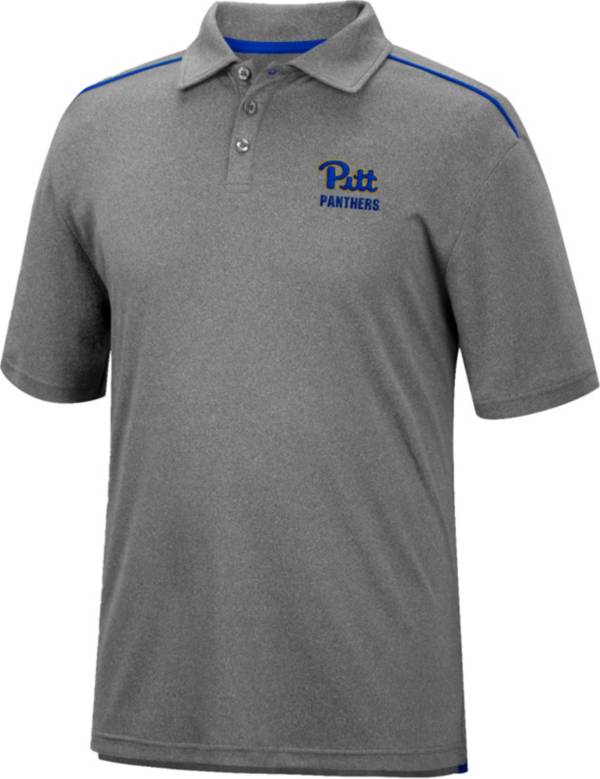 Colosseum Men's Pitt Panthers Gray Polo