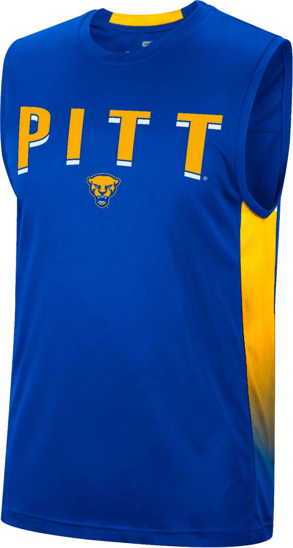 Colosseum Men's Pitt Panthers Blue Hollywood Sleeveless T-Shirt